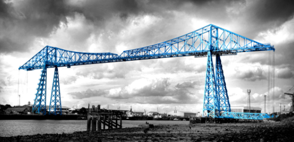 A large bridge over a body of water